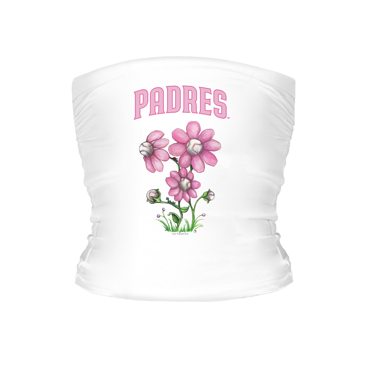 San Diego Padres Blooming Baseball Tube Top - Tiny Turnip