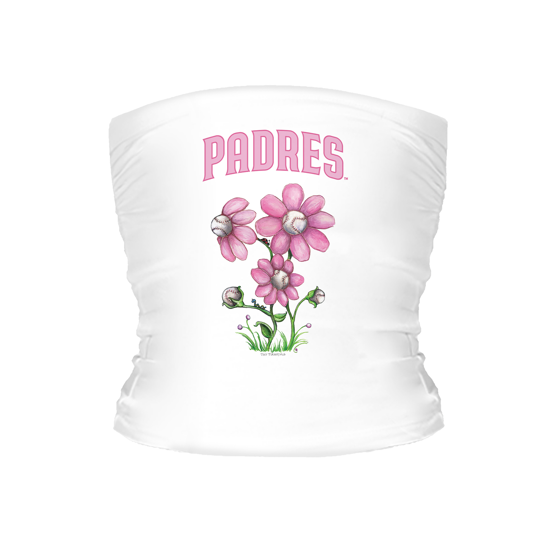 San Diego Padres Blooming Baseball Tube Top - Tiny Turnip