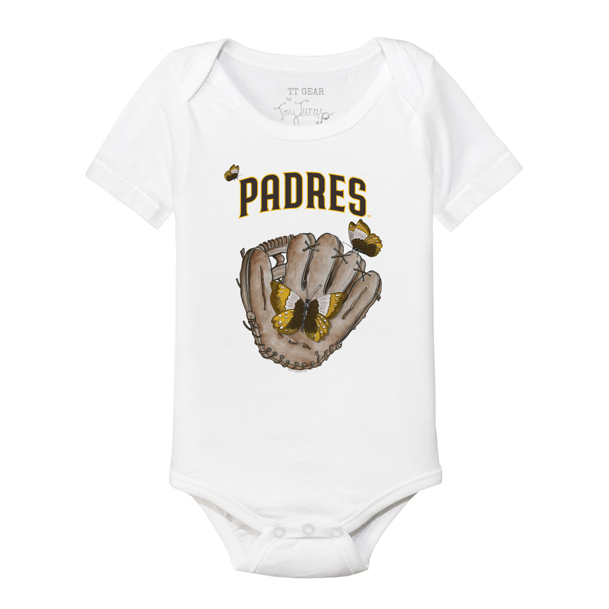 San Diego Padres Butterfly Glove Short Sleeve Snapper