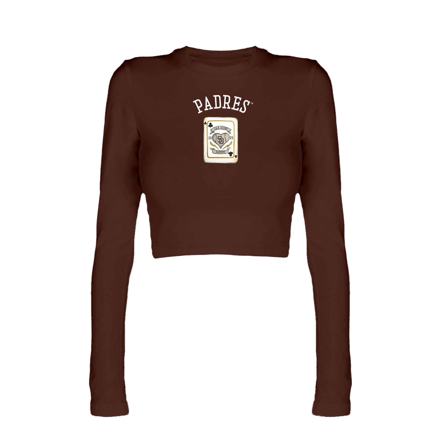 San Diego Padres Card Candice Crop Long Sleeve