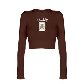 San Diego Padres Card Candice Crop Long Sleeve