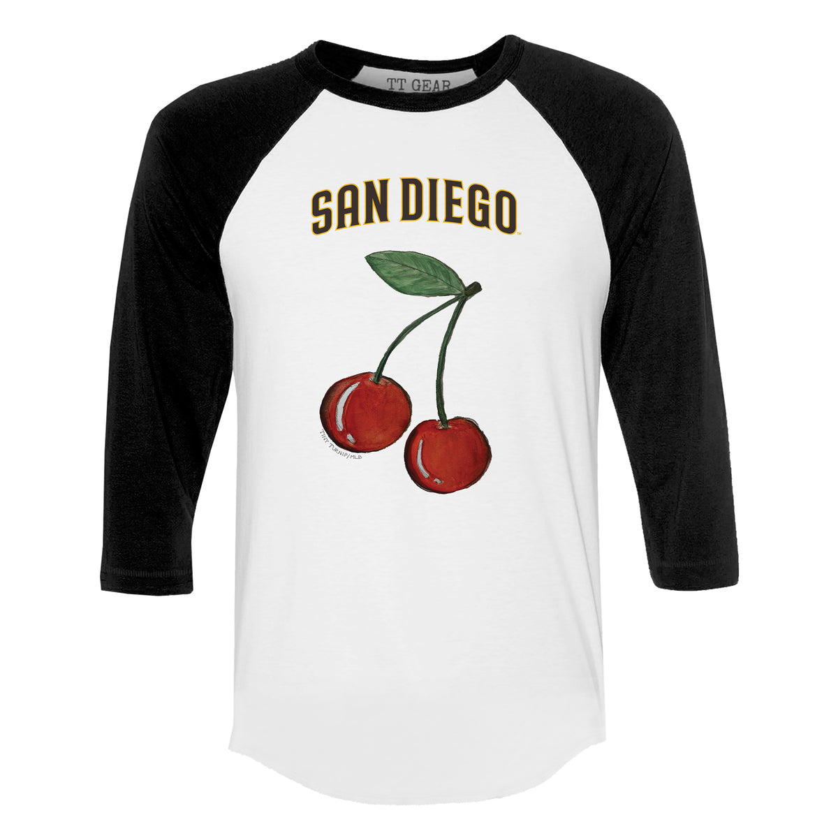 San Diego Padres 3/4 Black Sleeve Raglan