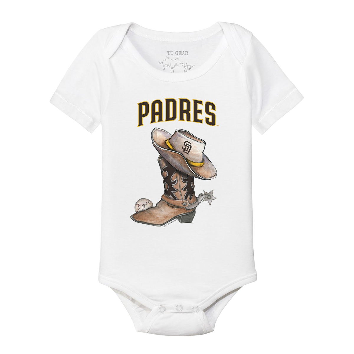 San Diego Padres Cowboy Boot Short Sleeve Snapper