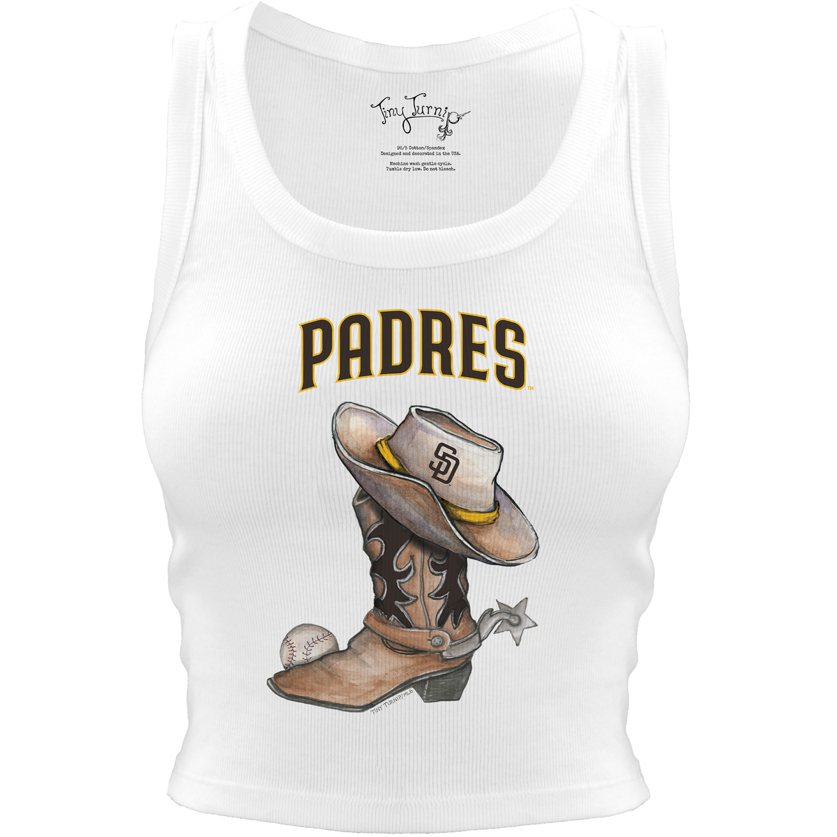San Diego Padres Cowboy Boot Crop Tank