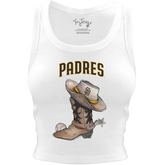 San Diego Padres Cowboy Boot Crop Tank
