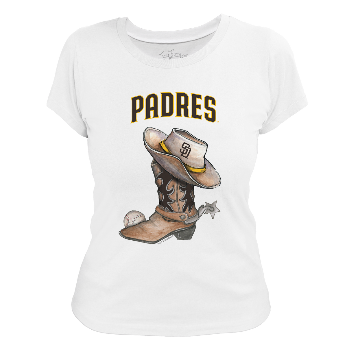 San Diego Padres Cowboy Boot Women's Tee Shirt