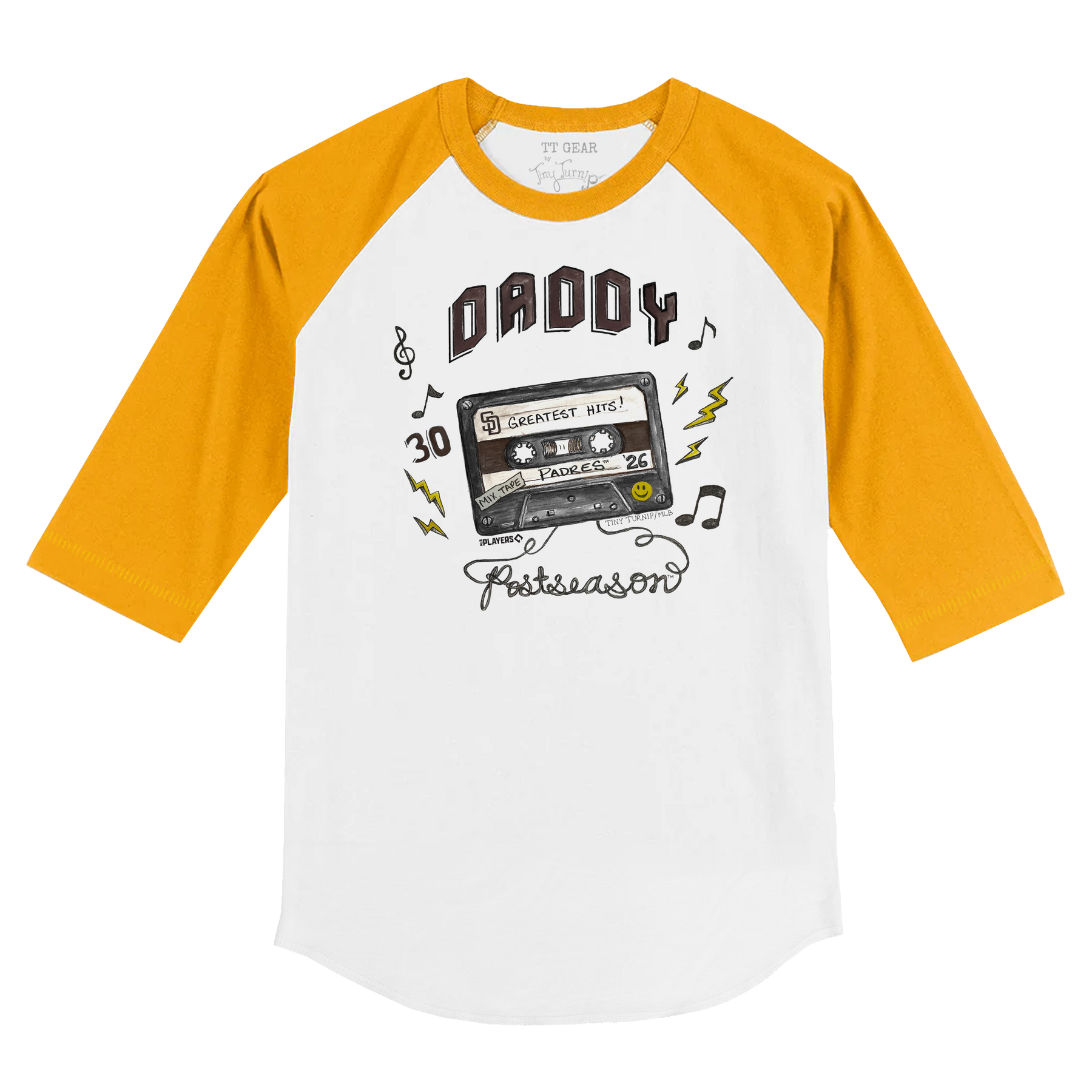 VIP San Diego Padres Postseason '26 Kid's 3/4 Sleeve Raglan - Tiny Turnip