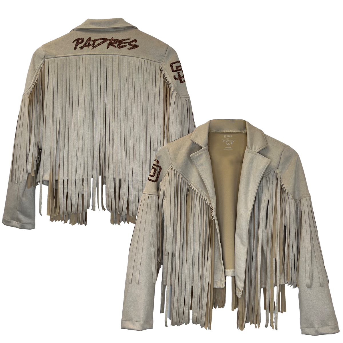 San Diego Padres Farrah Fringe Jacket --(ships after 8/11)