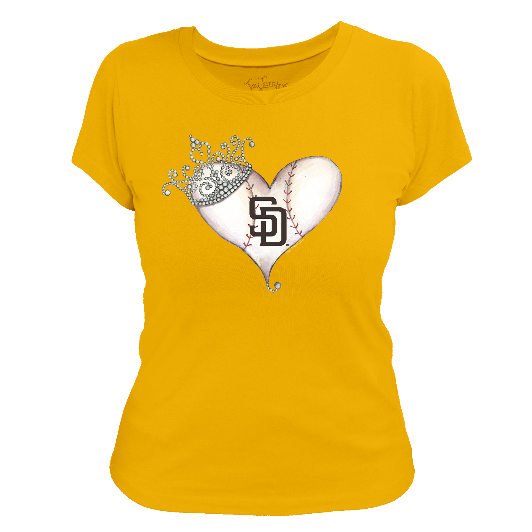 San Diego Padres Tiara Heart Tee Shirt