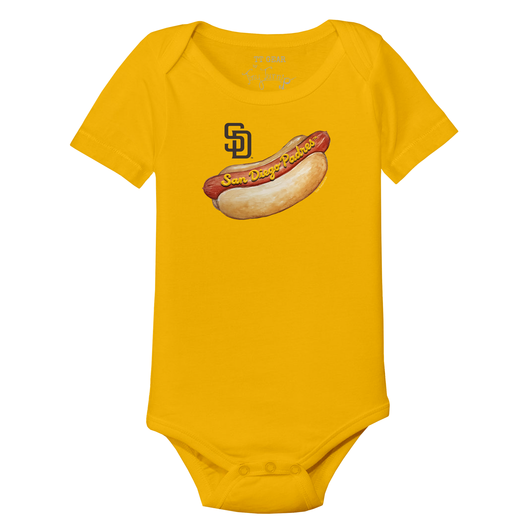 San Diego Padres Hot Dog Short Sleeve Snapper