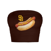 San Diego Padres Hot Dog Crop Tube Top