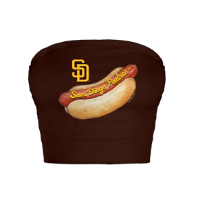 San Diego Padres Hot Dog Crop Tube Top