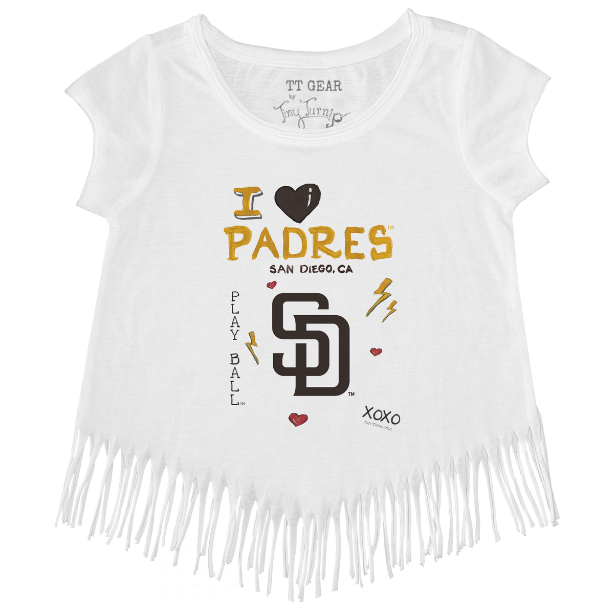 I Heart Padres Fringe Tee