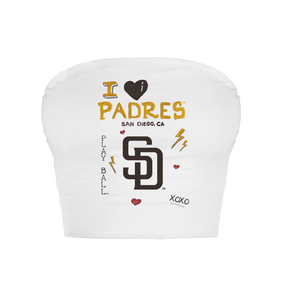 San Diego Padres I Heart Padres Crop Tube Top