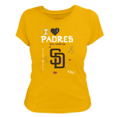 I Heart Padres Women's Tee Shirt