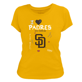 I Heart Padres Women's Tee Shirt