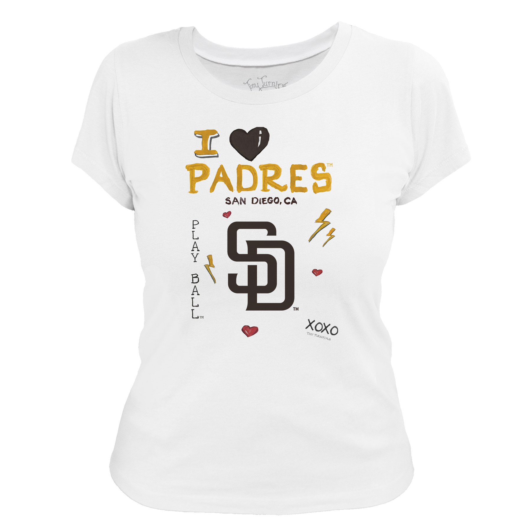 I Heart Padres Women's Tee Shirt