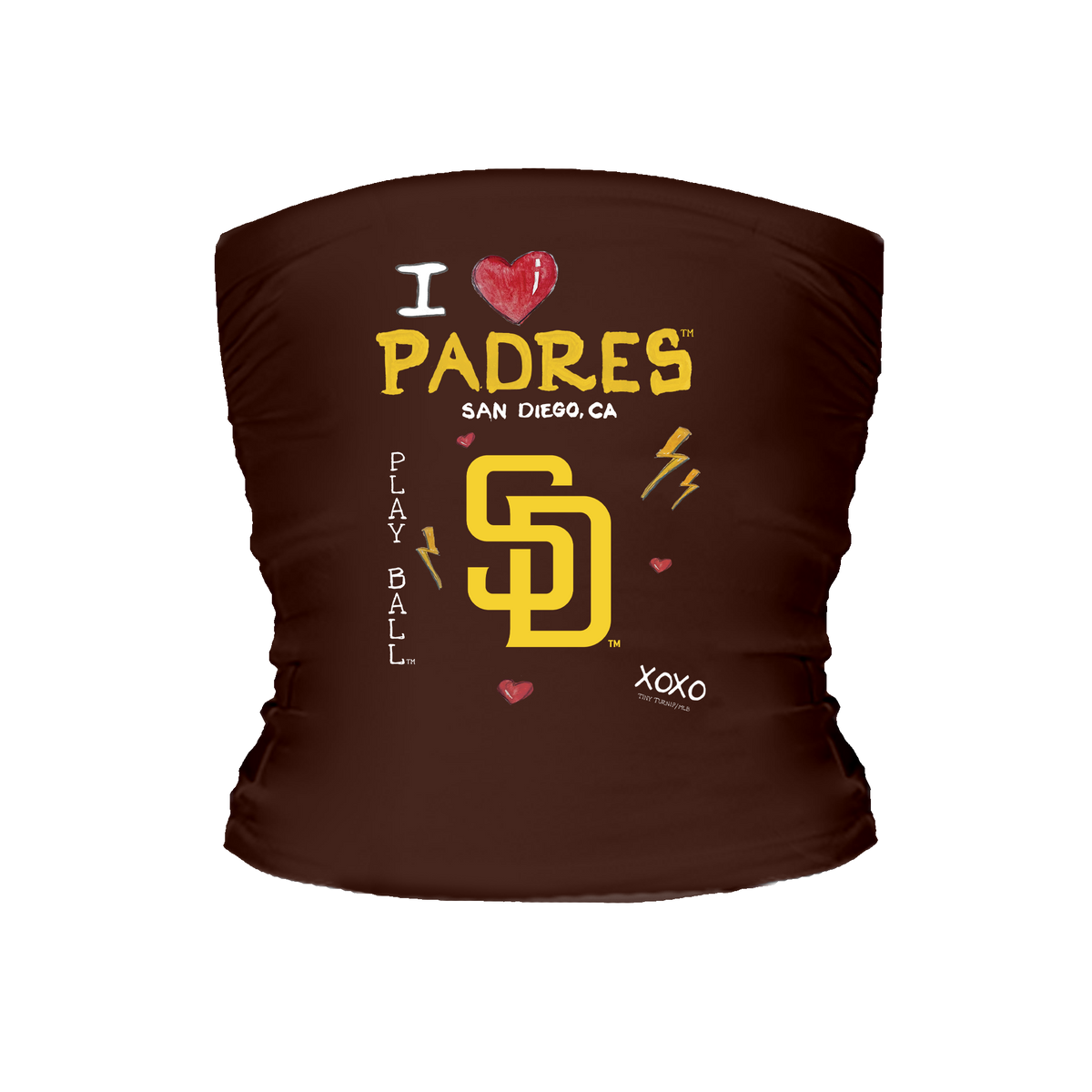 I Heart Padres Tube Top - Tiny Turnip