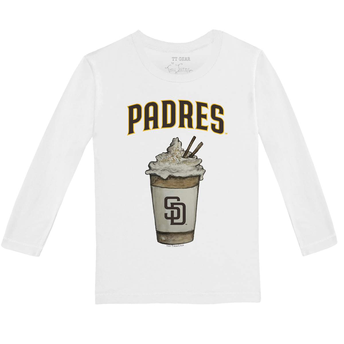 San Diego Padres Latte Long-Sleeve Tee Shirt