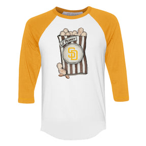 San Diego Padres Lil' Peanut 3/4 Gold Sleeve Raglan