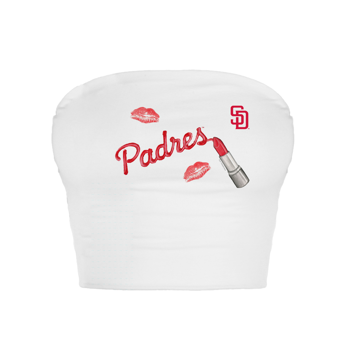 San Diego Padres Lipstick Crop Tube Top - Tiny Turnip