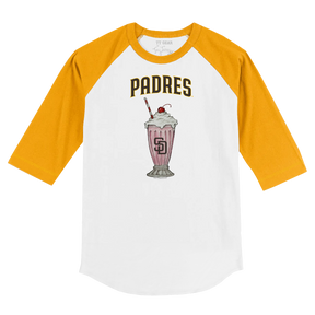 San Diego Padres Milkshake 3/4 Gold Sleeve Raglan