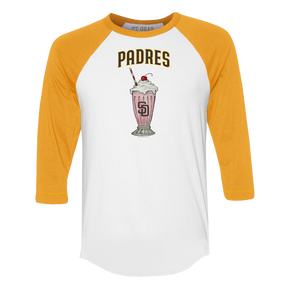 San Diego Padres Milkshake 3/4 Gold Sleeve Raglan