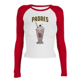 San Diego Padres Milkshake Roxy Raglan Long Sleeve