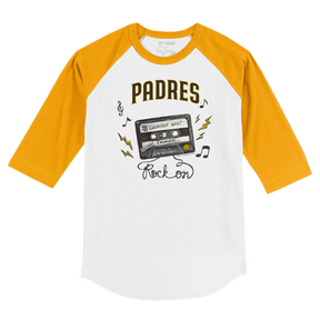 San Diego Padres Mixtape 3/4 Gold Sleeve Raglan