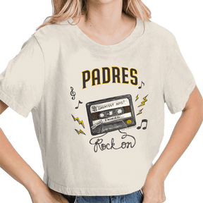 San Diego Padres Mixtape Vintage Crop Tee - Tiny Turnip
