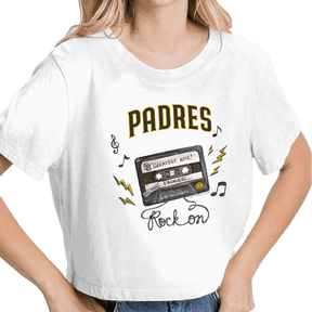 San Diego Padres Mixtape Vintage Crop Tee - Tiny Turnip