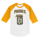 San Diego Padres Pickle Jar 3/4 Gold Sleeve Raglan