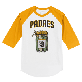 San Diego Padres Pickle Jar 3/4 Gold Sleeve Raglan