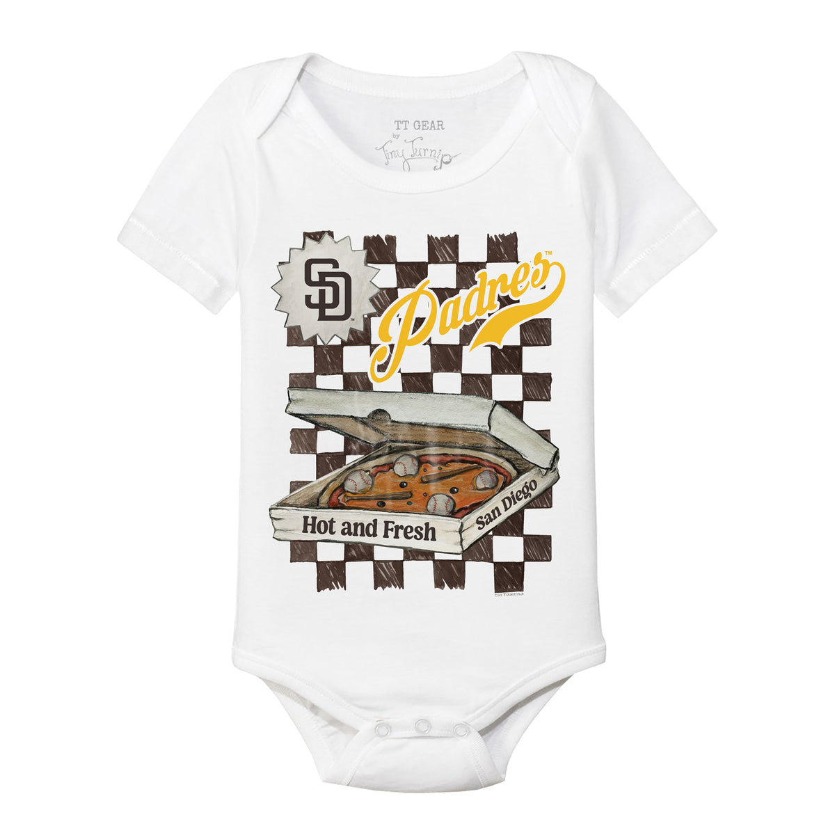 San Diego Padres Pizza Short Sleeve Snapper