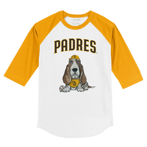 San Diego Padres Puddy 3/4 Gold Sleeve Raglan - Tiny Turnip