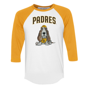 San Diego Padres Puddy 3/4 Gold Sleeve Raglan - Tiny Turnip