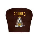 San Diego Padres Puddy Crop Tube Top - Tiny Turnip