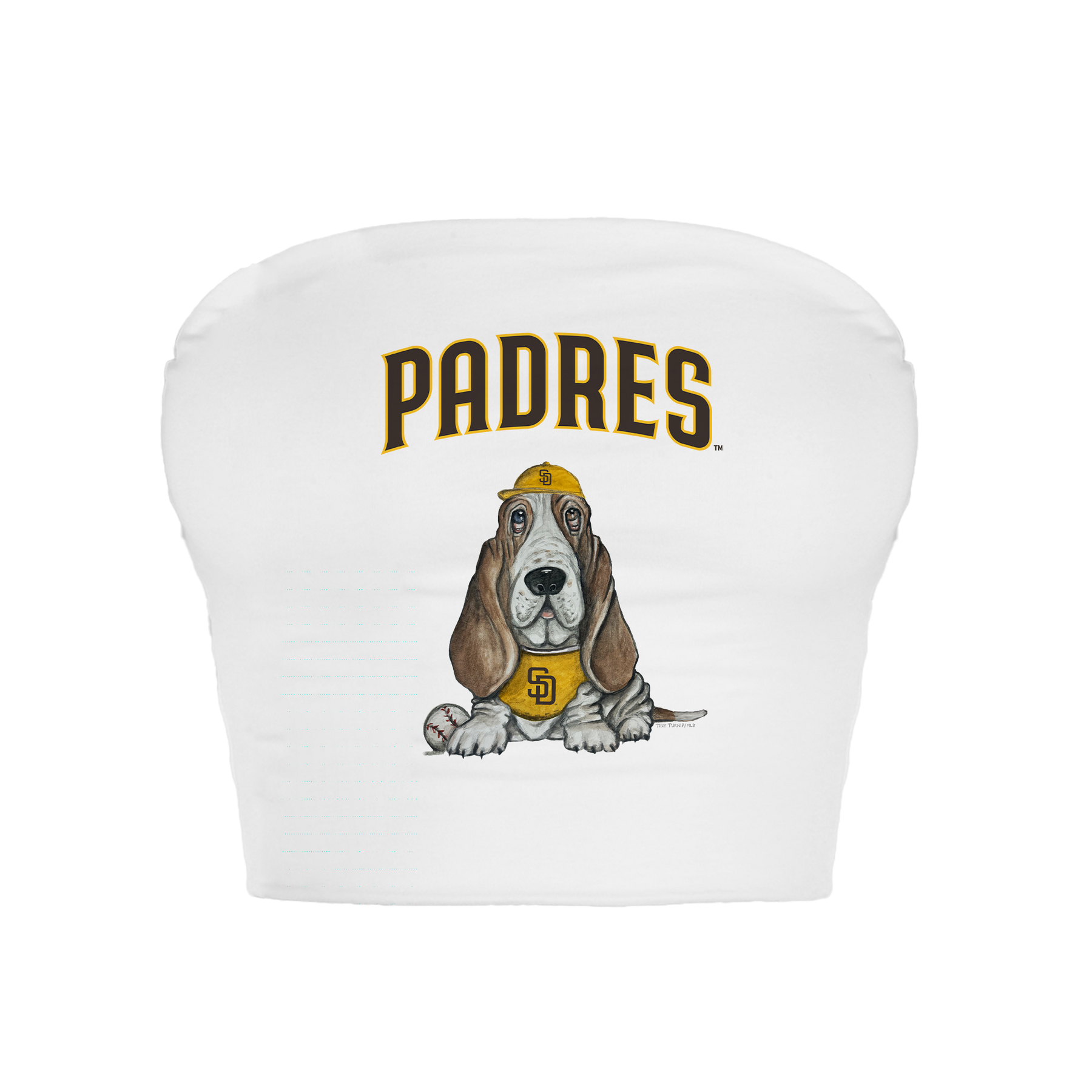 San Diego Padres Puddy Crop Tube Top - Tiny Turnip
