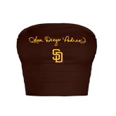 San Diego Padres Logo Script Crop Tube Top