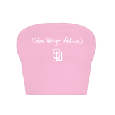 San Diego Padres Logo Script Crop Tube Top