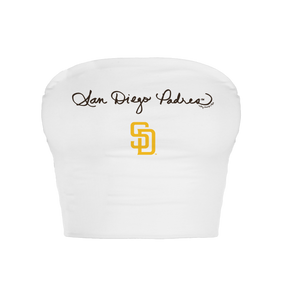 San Diego Padres Logo Script Crop Tube Top