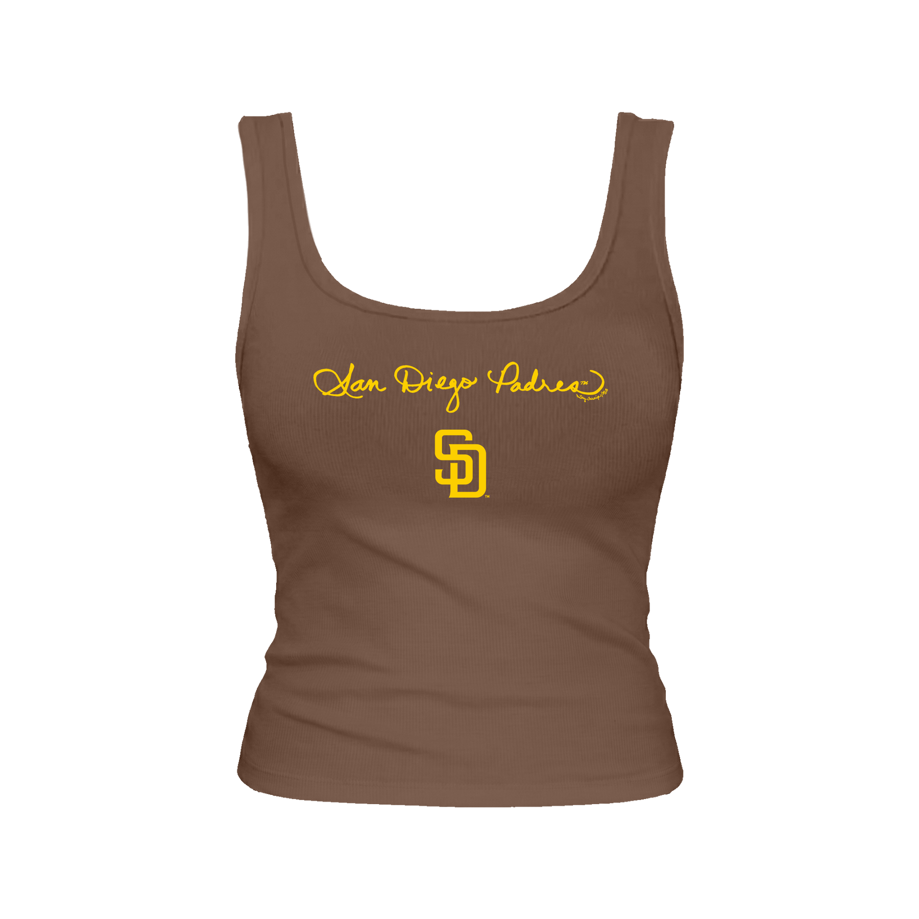 San Diego Padres Logo Script Emmy Tank
