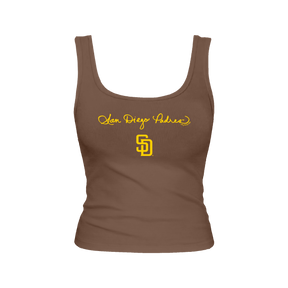 San Diego Padres Logo Script Emmy Tank