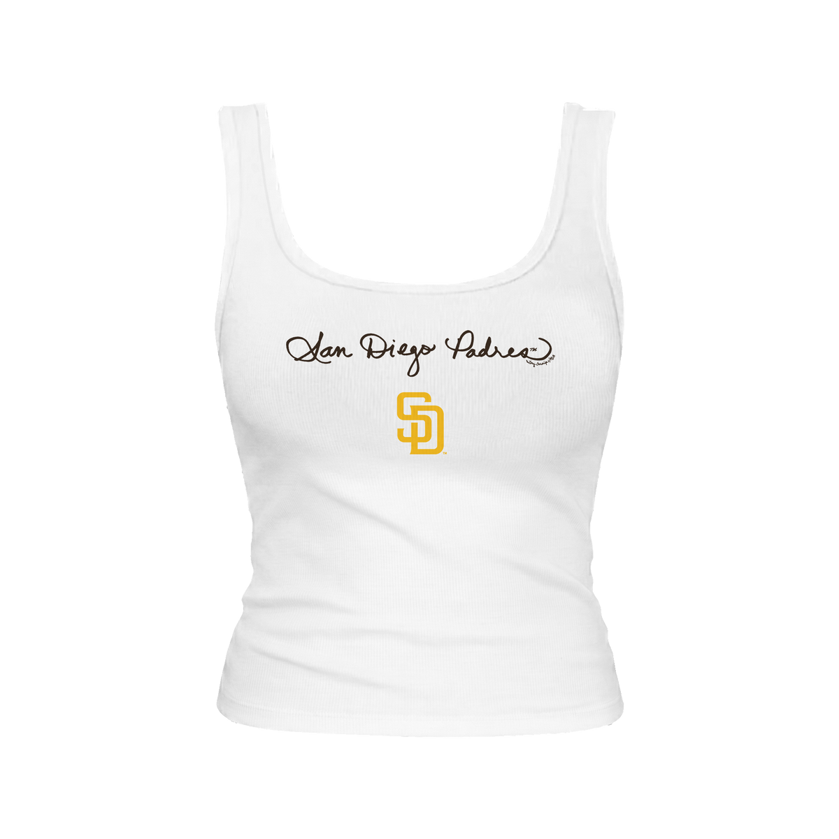 San Diego Padres Logo Script Emmy Tank