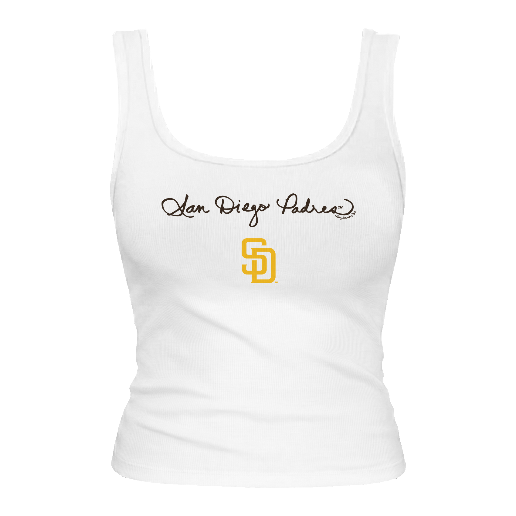 San Diego Padres Logo Script Emmy Tank