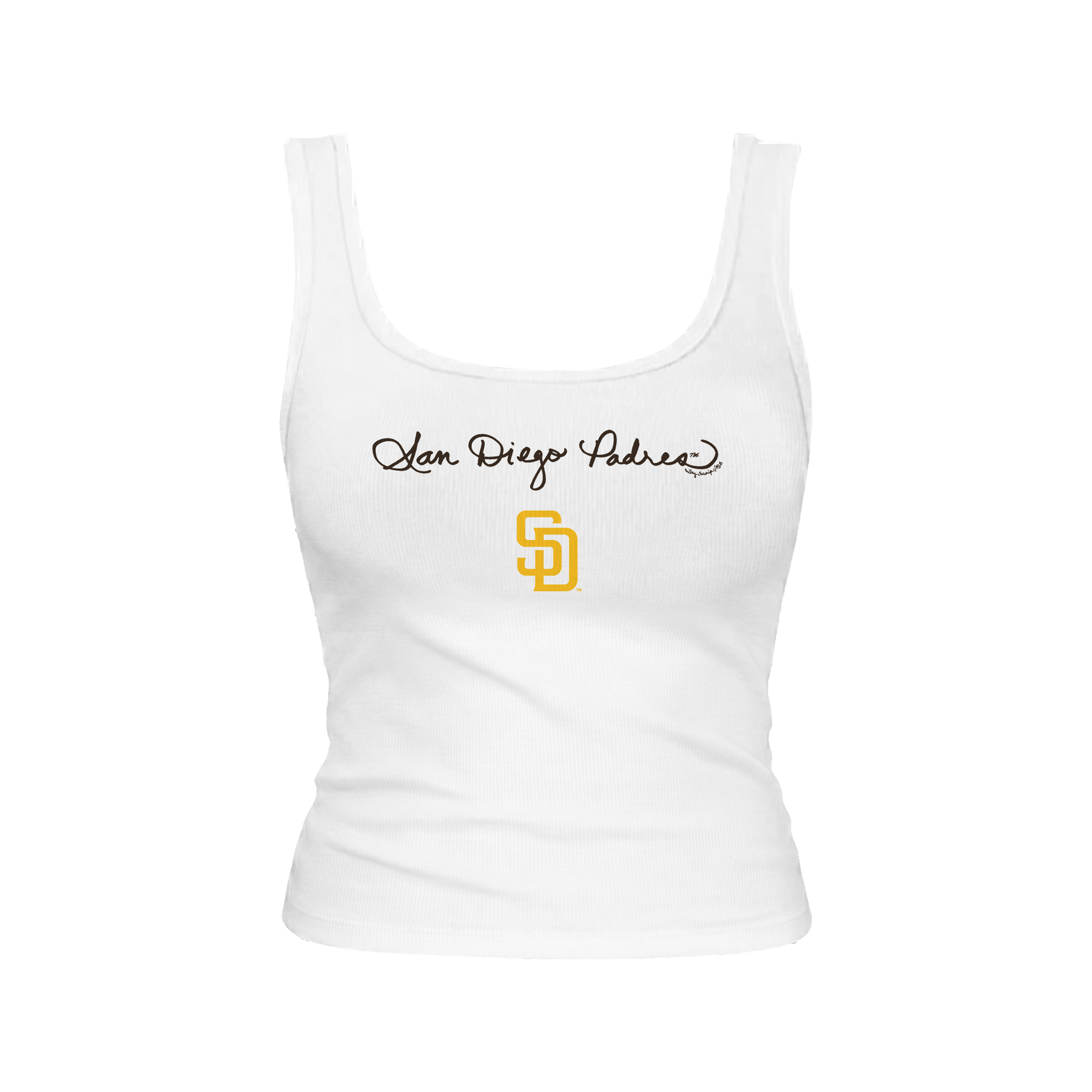San Diego Padres Logo Script Emmy Tank
