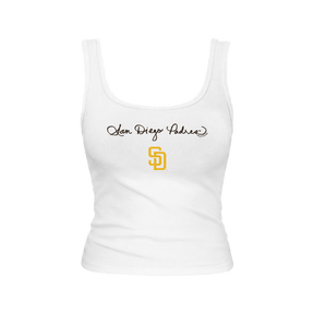 San Diego Padres Logo Script Emmy Tank