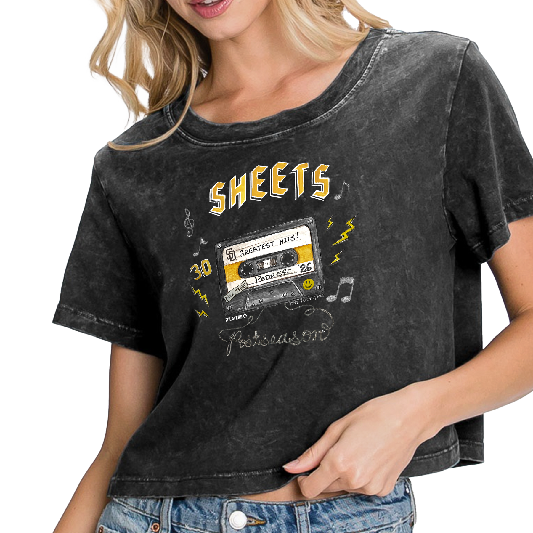VIP San Diego Padres Postseason '26 Vintage Crop Tee - Tiny Turnip
