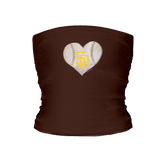 San Diego Padres Stitched Heart Tube Top - Tiny Turnip