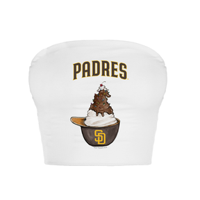 San Diego Padres Sundae Helmet Crop Tube Top - Tiny Turnip